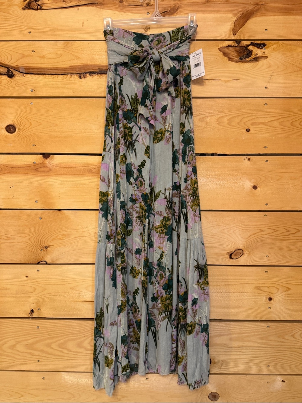 Free People Mint Combo Floral High Waist Wide Leg Palazzo Pants NWT S - Picture 11 of 12